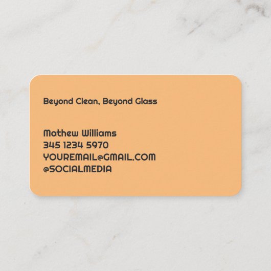 Venster reinigen visitekaartje (Achterkant)