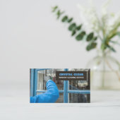 Venster reinigen, Windows reinigen, reinigingsserv Visitekaartje (Staand voorkant)