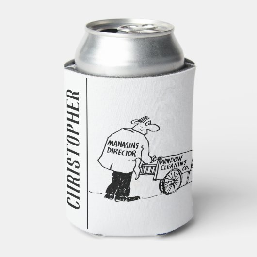 Venster reiniger met Windows-reinigingscabine Blikjeskoeler (Blikje Voorkant)