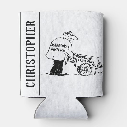 Venster reiniger met Windows-reinigingscabine Blikjeskoeler (Achterkant)