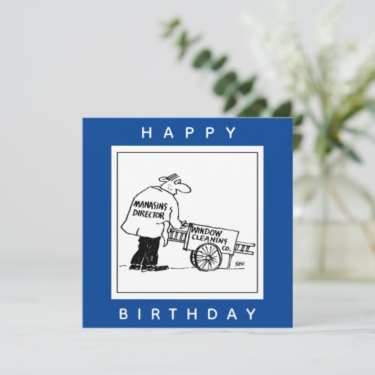 Venster reiniger met Windows-reinigingscabine Kaart (Staand voorkant)