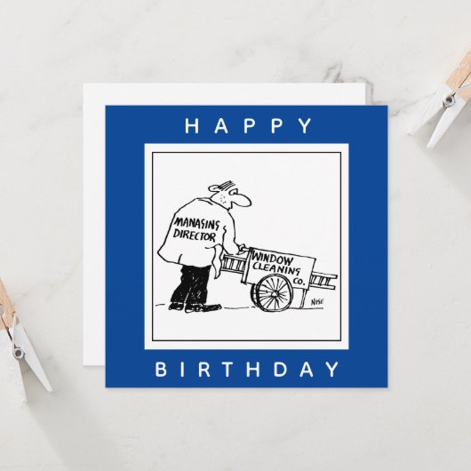 Venster reiniger met Windows-reinigingscabine Kaart (Voorkant / Achterkant in situ)