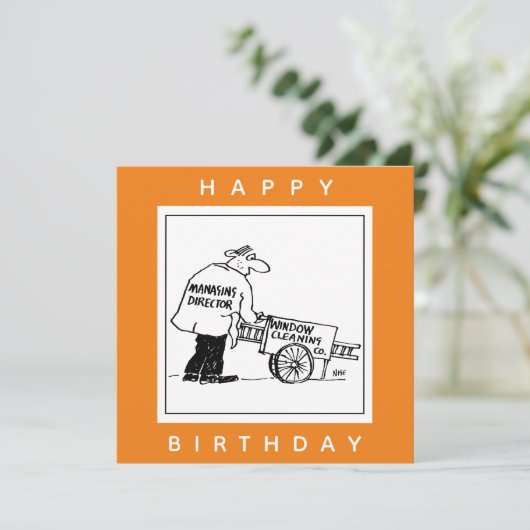 Venster reiniger met Windows-reinigingscabine Kaart (Staand voorkant)