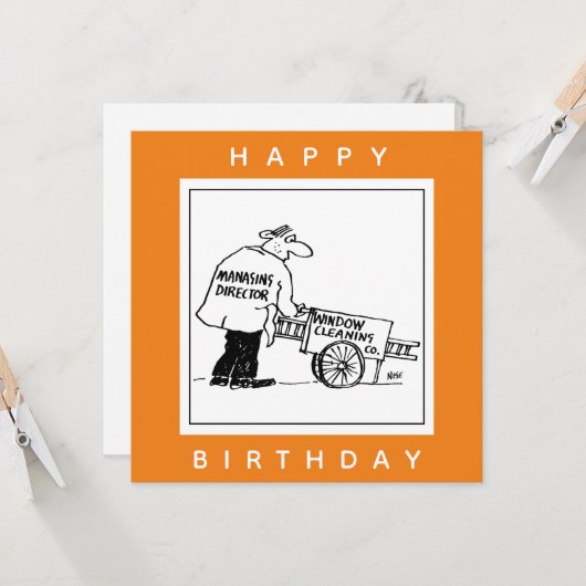 Venster reiniger met Windows-reinigingscabine Kaart (Voorkant / Achterkant in situ)