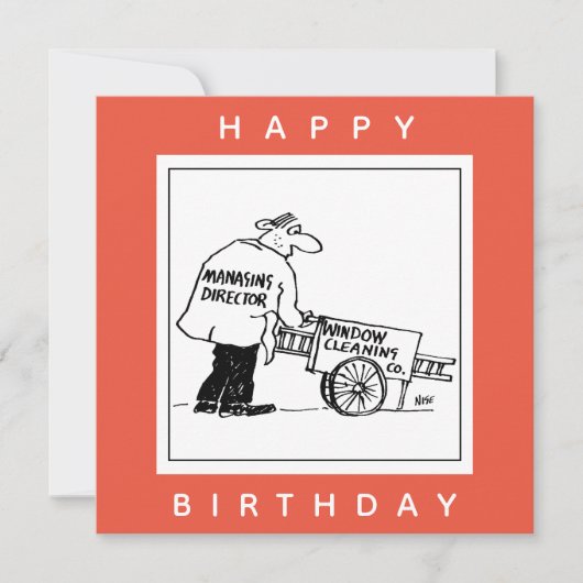 Venster reiniger met Windows-reinigingscabine Kaart (Voorkant)