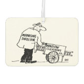 Venster reiniger met Windows-reinigingscabine Luchtverfrisser (Achterkant)