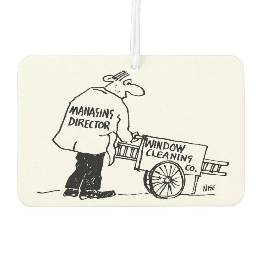 Venster reiniger met Windows-reinigingscabine Luchtverfrisser (Achterkant)