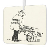 Venster reiniger met Windows-reinigingscabine Luchtverfrisser (Links)