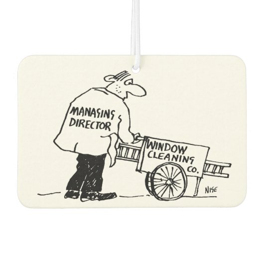 Venster reiniger met Windows-reinigingscabine Luchtverfrisser (Voorkant)