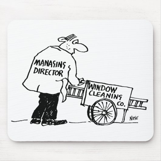 Venster reiniger met Windows-reinigingscabine Muismat (Voorkant)