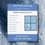 Venster Reinigingsbrochure Flyer<br><div class="desc">Een flyer voor professionele glazenwassers. Het wordt geleverd met telefoonnummer,  volledig contact en een lijst met services!</div>