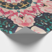 Venster roos cadeaupapier (Hoek)
