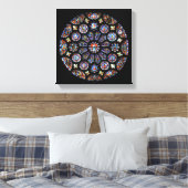 Venster Roos Chartres Canvas Afdruk (Insitu (Slaapkamer))