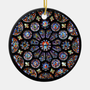 Venster Roos Chartres Keramisch Ornament