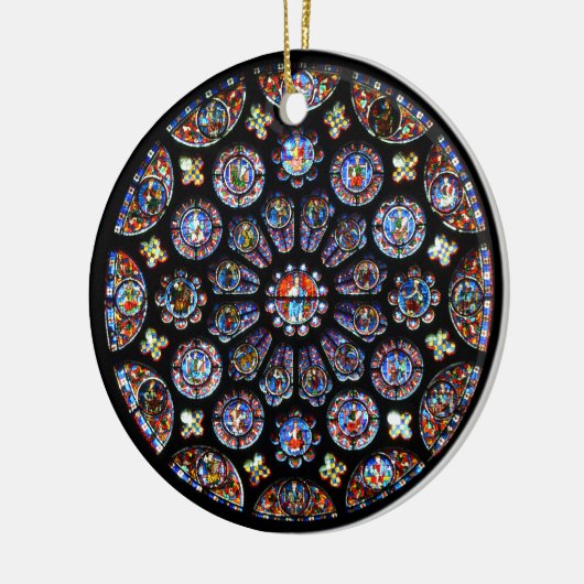 Venster Roos Chartres Keramisch Ornament (Links)