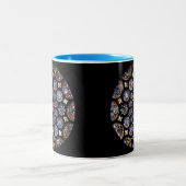 Venster Roos Chartres Tweekleurige Koffiemok (Center)
