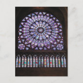 Venster roos in kathedraal van Notre Dame Briefkaart (Voorkant)
