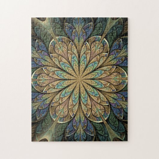 Venster roos legpuzzel (Verticaal)