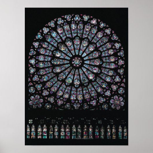 Venster roos Noord-transept Poster (Voorkant)