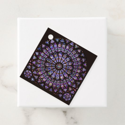 Venster Roos Notre Dame Cathedral Parijs Bedankjes Labels (In situ)