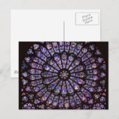 Venster Roos Notre Dame Cathedral Parijs Briefkaart (Voorkant / Achterkant)