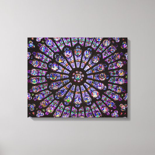 Venster Roos Notre Dame Cathedral Parijs Canvas Afdruk (Voorkant)