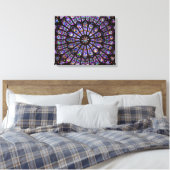 Venster Roos Notre Dame Cathedral Parijs Canvas Afdruk (Insitu (Slaapkamer))