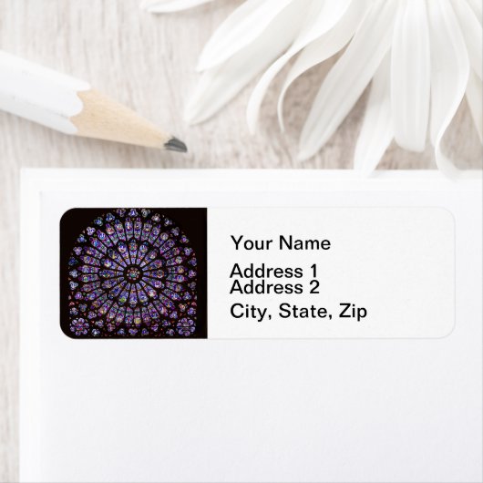 Venster Roos Notre Dame Cathedral Parijs Etiket (Insitu)