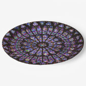 Venster Roos Notre Dame Cathedral Parijs Papieren Bordje (Gekanteld)