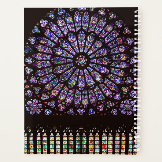 Venster Roos Notre Dame Cathedral Parijs Planner (Achterkant)
