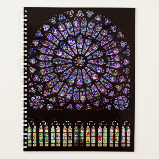 Venster Roos Notre Dame Cathedral Parijs Planner (Voorkant)