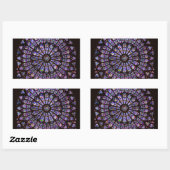 Venster Roos Notre Dame Cathedral Parijs Rechthoekige Sticker (Vel)