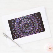 Venster Roos Notre Dame Cathedral Parijs Rechthoekige Sticker (Envelop)