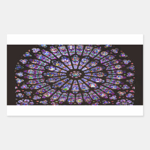 Venster Roos Notre Dame Cathedral Parijs Rechthoekige Sticker