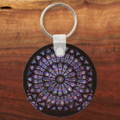 Venster Roos Notre Dame Cathedral Parijs Sleutelhanger (Voorkant)