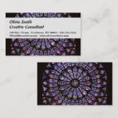 Venster Roos Notre Dame Cathedral Parijs Visitekaartje (Voorkant / Achterkant)