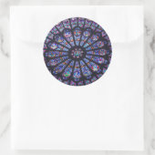 Venster Roos Notre Dame Ronde Sticker (Tas)