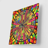 Venster roos vierkante klok (Hoek)