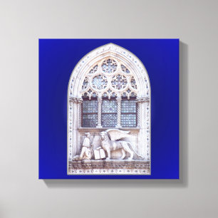 Venster San Marco Winged Lion Canvas Afdruk
