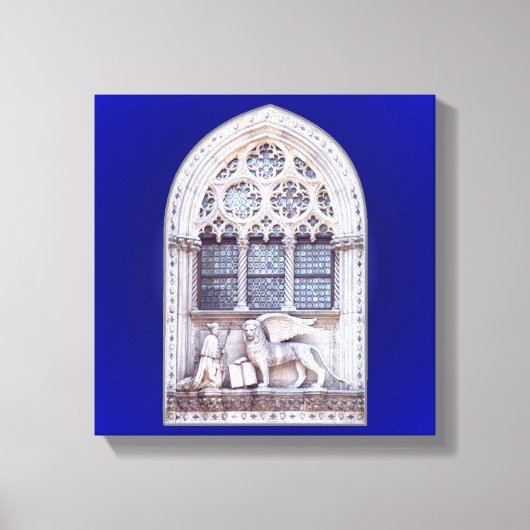 Venster San Marco Winged Lion Canvas Afdruk (Voorkant)