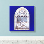 Venster San Marco Winged Lion Canvas Afdruk (Insitu (Houten vloer))