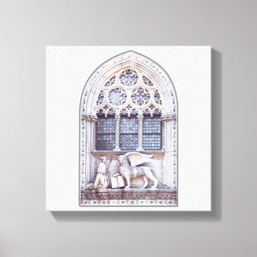 Venster San Marco Winged Lion Canvas Afdruk (Voorkant)