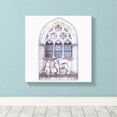 Venster San Marco Winged Lion Canvas Afdruk (Insitu (Houten vloer))