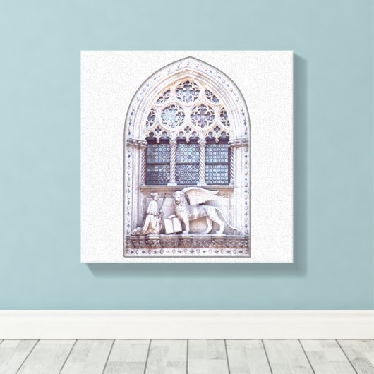 Venster San Marco Winged Lion Canvas Afdruk (Insitu (Houten vloer))