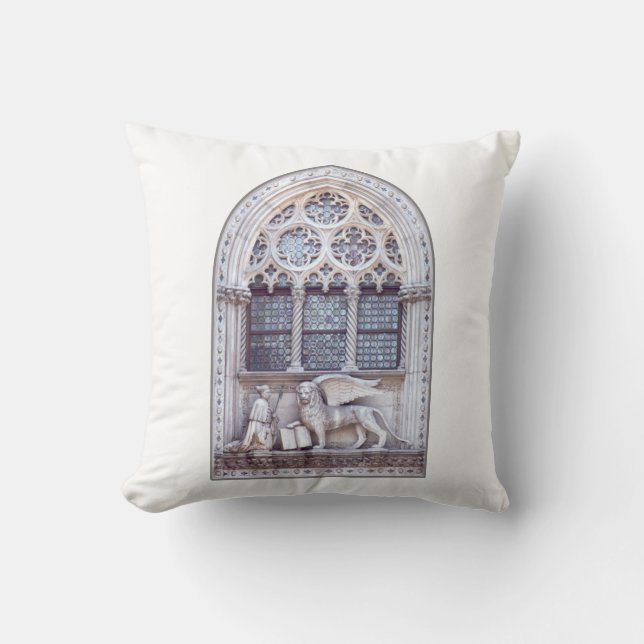Venster San Marco Winged Lion Kussen (Voorkant)