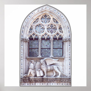 Venster San Marco Winged Lion Poster
