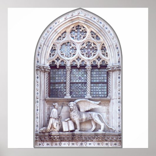 Venster San Marco Winged Lion Poster (Voorkant)
