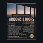 Venster Scène, venster & Deuren Fitter Company Flyer<br><div class="desc">De Scène van het venster,  het Bedrijf van de Fitter van het Venster & van de Deuren Adverteren Flyer door de Opslag van het Visitekaartje.</div>