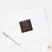 Venster scènes weergeven vierkante sticker (Envelop)