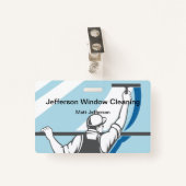 Venster Schoonmaakprogramma's Badge (Voorkant met clip)